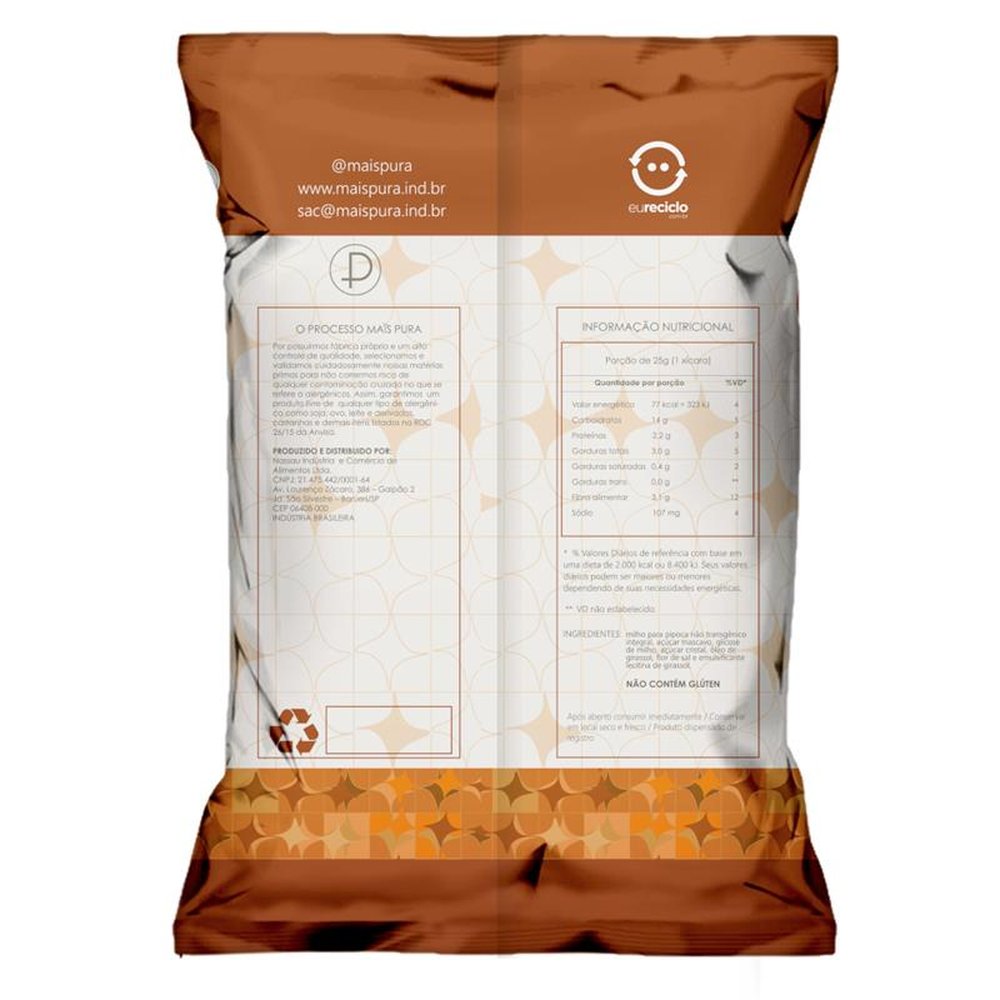 Pipoca Mais Pura Sabor Caramelo e Flor de Sal 150 g