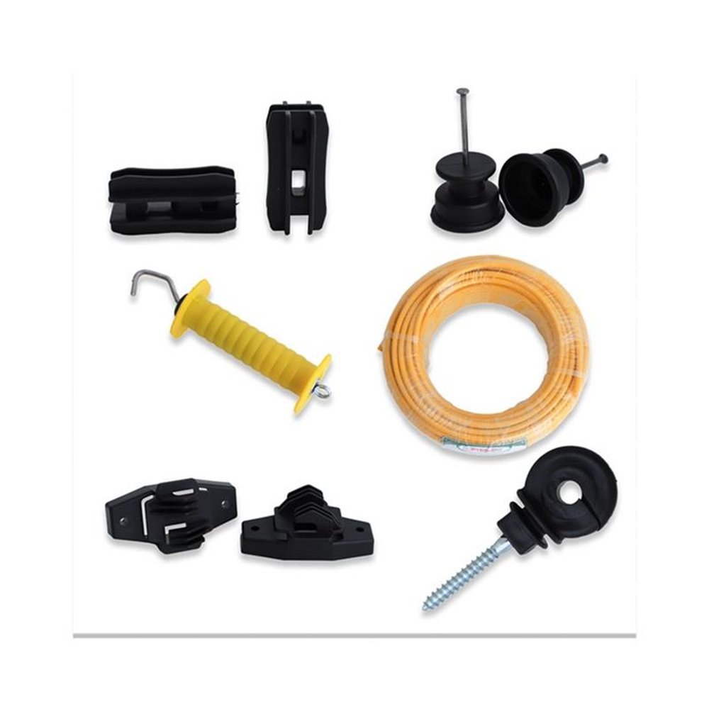 Kit 5 Manopla Porteira P/ Cerca Elétrica Rural Mola Interna