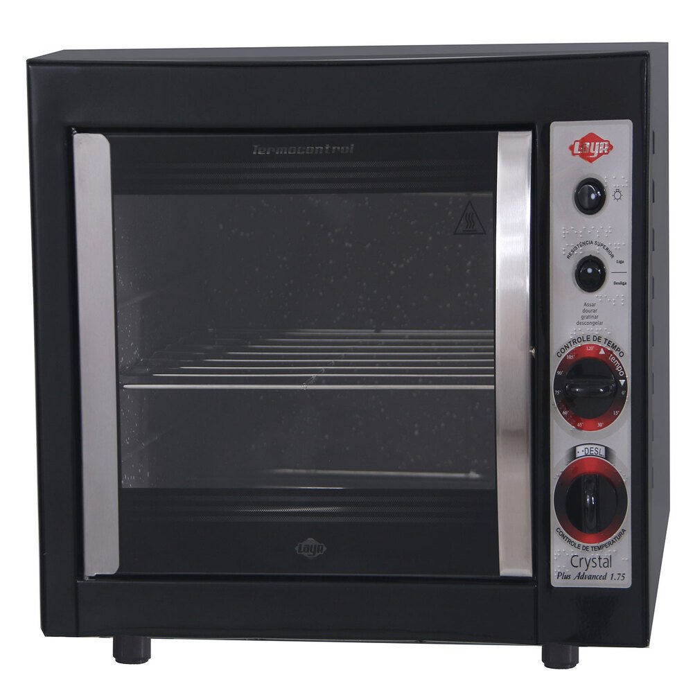 Forno elétrico Layr Crystal Plus Black 46 litros 1750W 110V