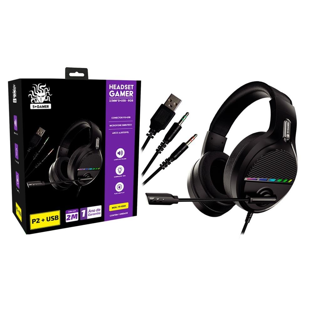 Headset Gamer Rgb 5+ - Y5-1000
