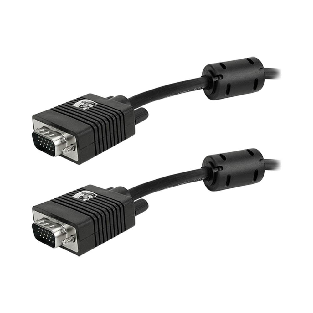 Cabo VGA Macho Db15 + VGA Macho Db15 - Com Filtro - Preto - 3M