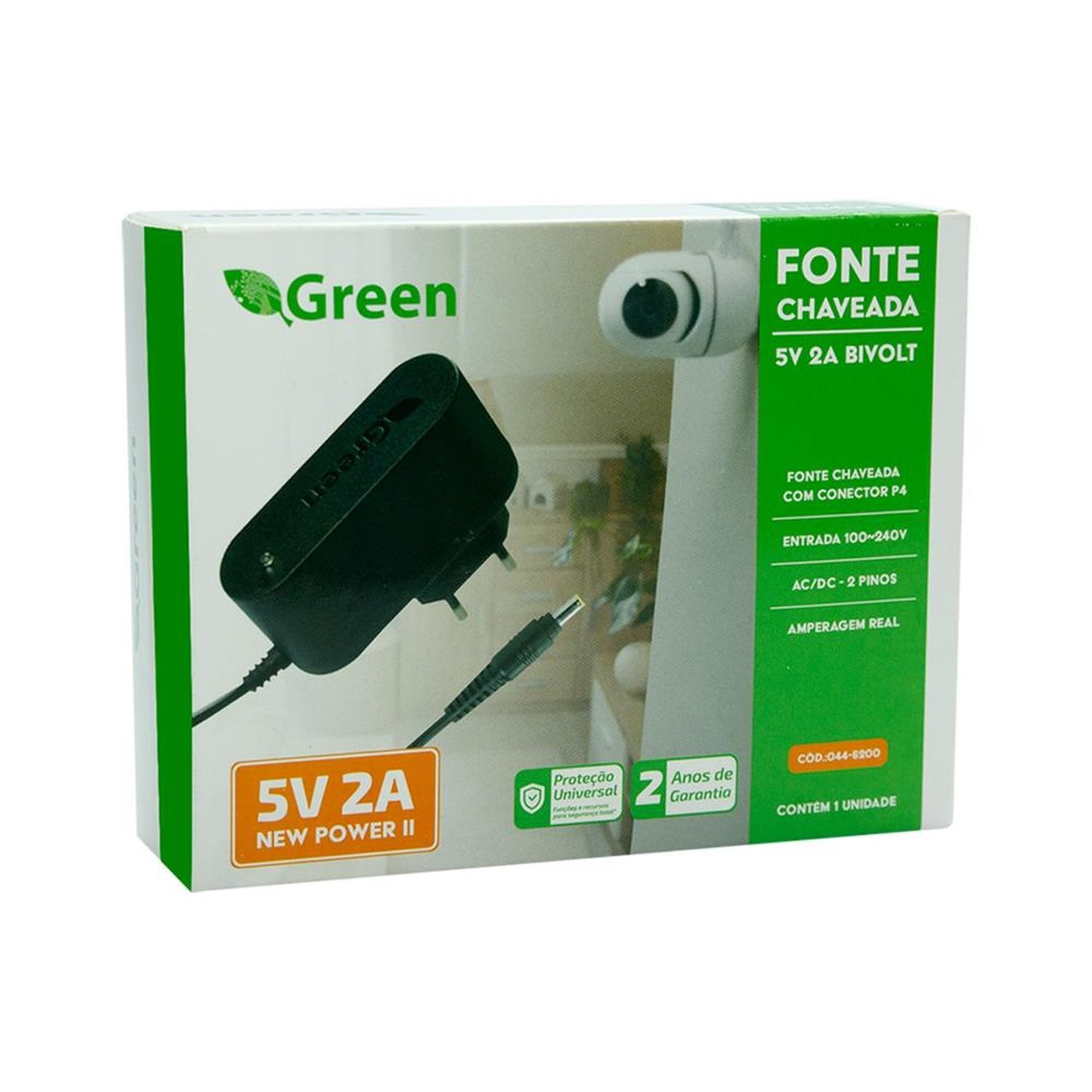 Fonte Chaveada 5V 2A Bivolt - Plug 5,5MM X 2,1MM