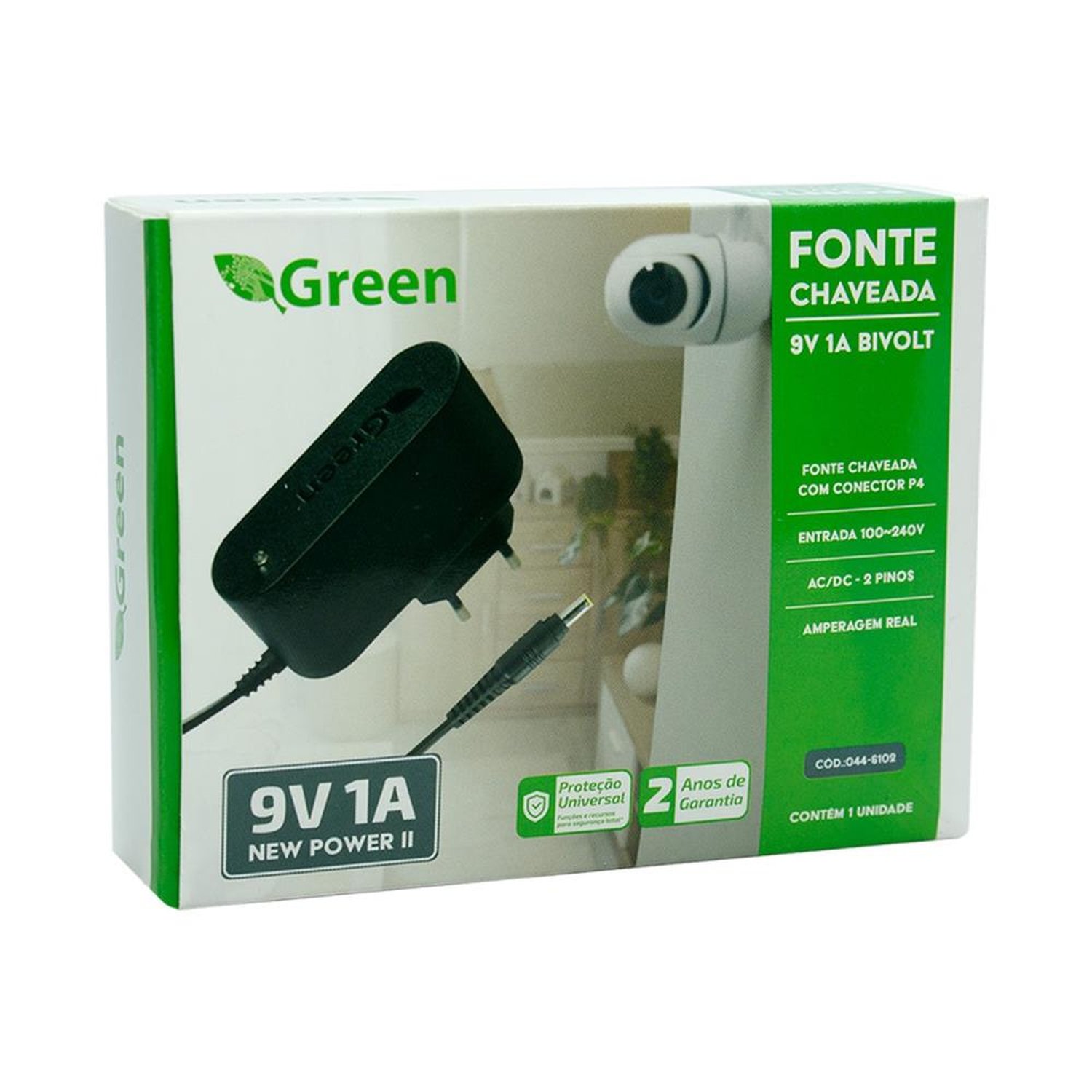 Fonte Chaveada 9V 1A Bivolt - Plug 5,5MM X 2,1MM