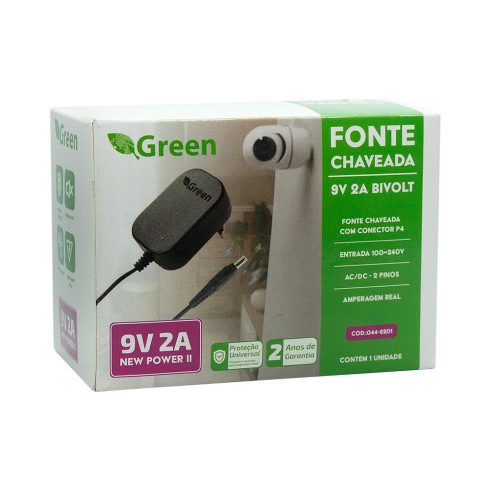 Fonte Chaveada 9V 2A Bivolt - Plug 5,5MM X 2,1MM