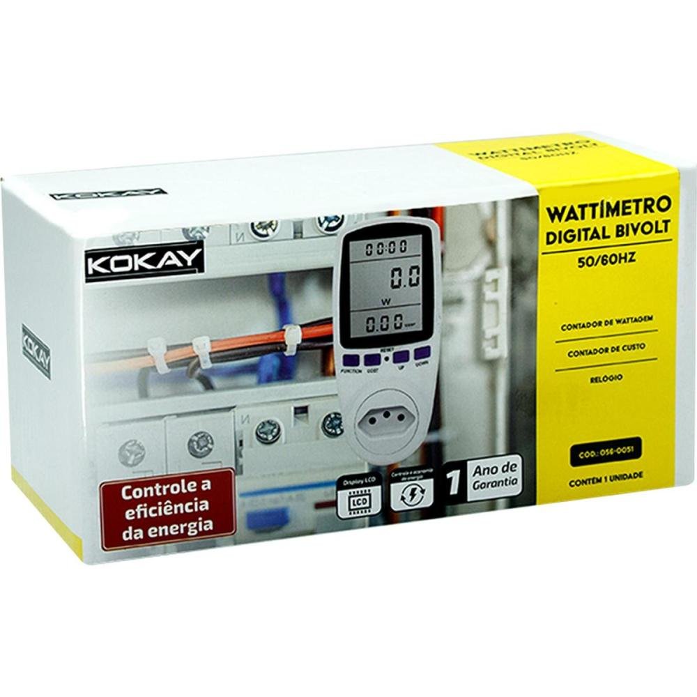 Alicate Wattimetro Digital Kokay Bivolt Un.Venda: PC/1