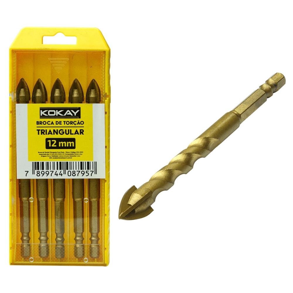 Broca De Torção Triangular - 12MM