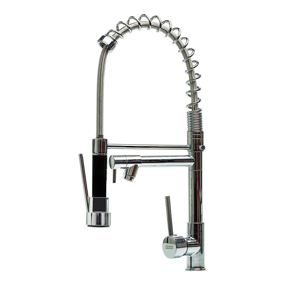 Torneira Cozinha Bancada Gourmet Inox Com Spray Extensor - KOKAY
