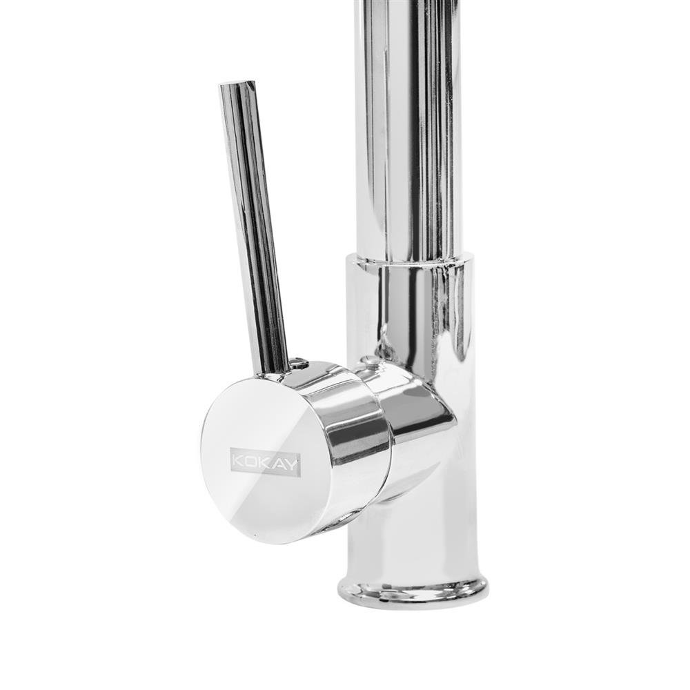 Torneira Cozinha Bancada Gourmet Inox Com Spray Extensor - KOKAY