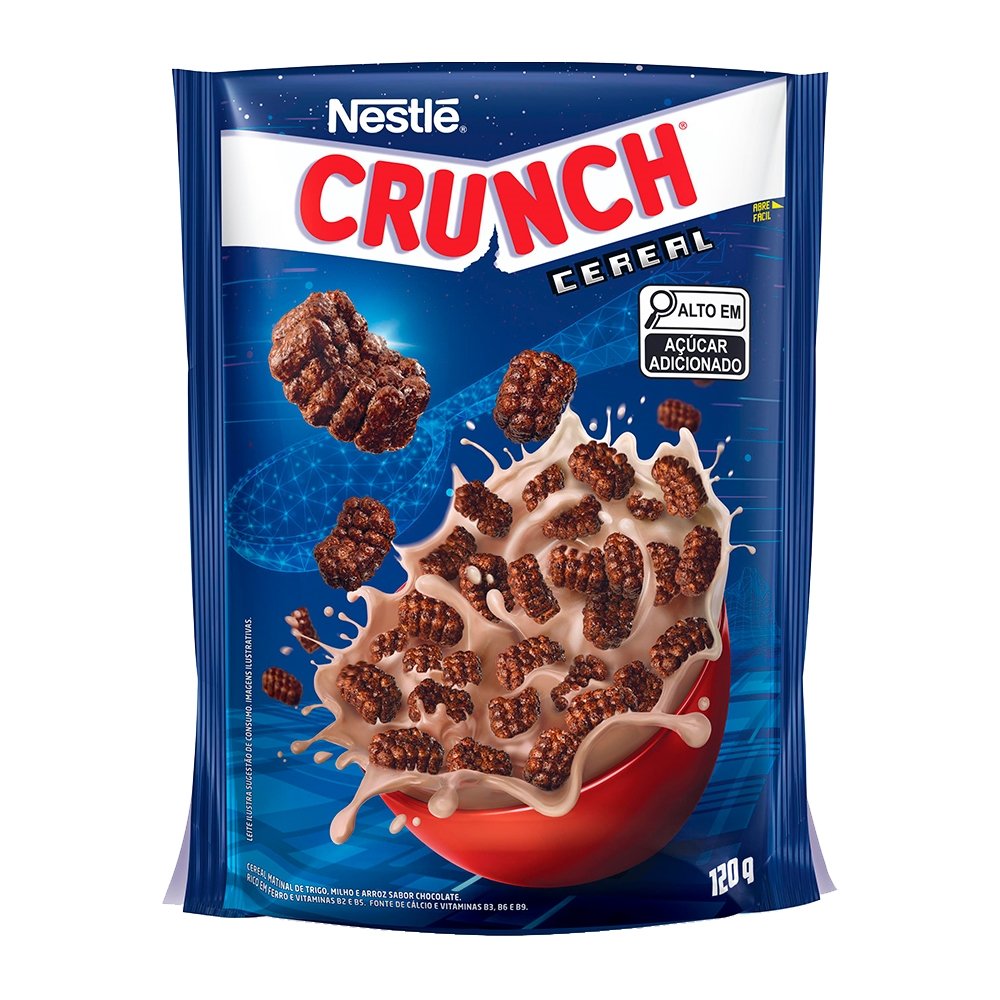 Cereal Matinal Nestlé Crunch 120g - Embalagem com 20 Unidades