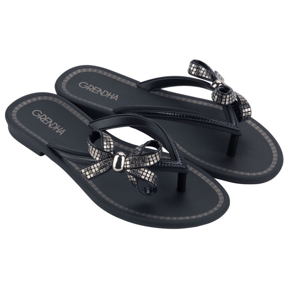Rasteirinha Adulto Rasteira Grendha Cacau Icon Preto - Grade 12 Pares - Numeração 33-40