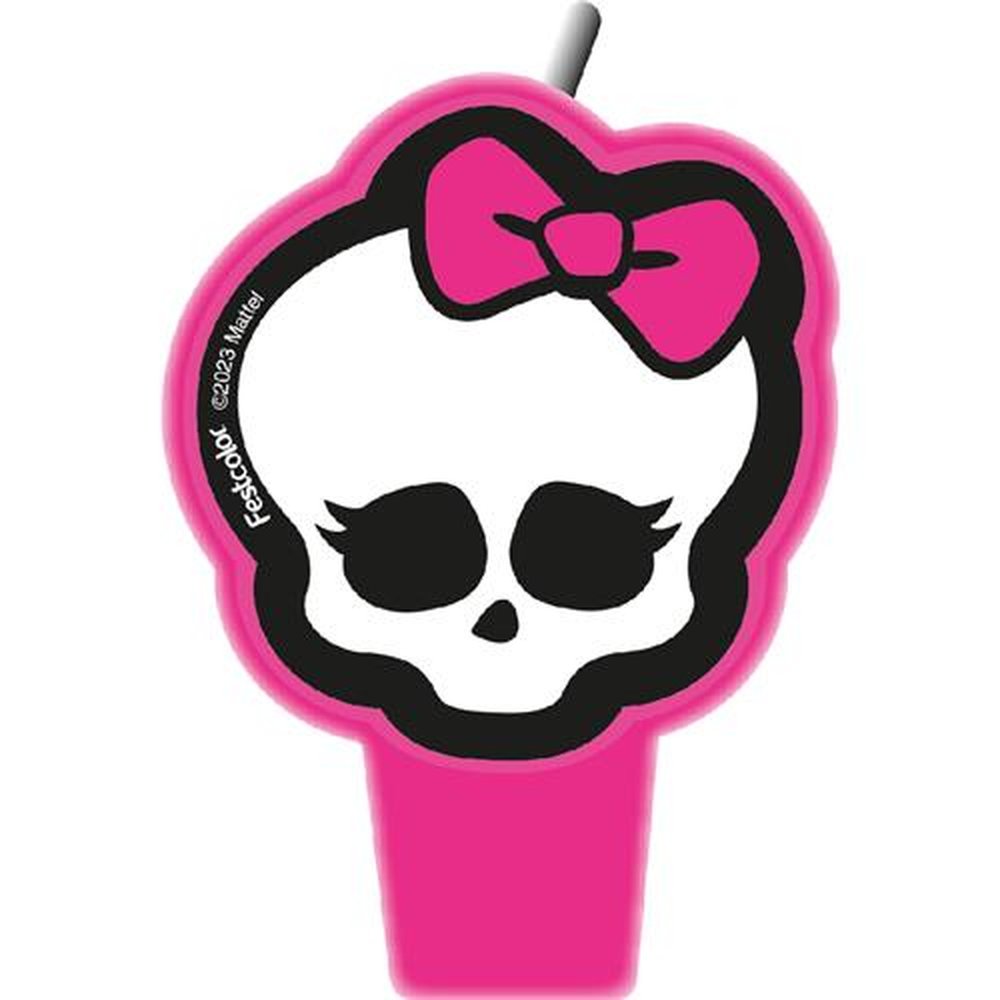 Vela Plana Monster High - Embalagem com 1 unidade.