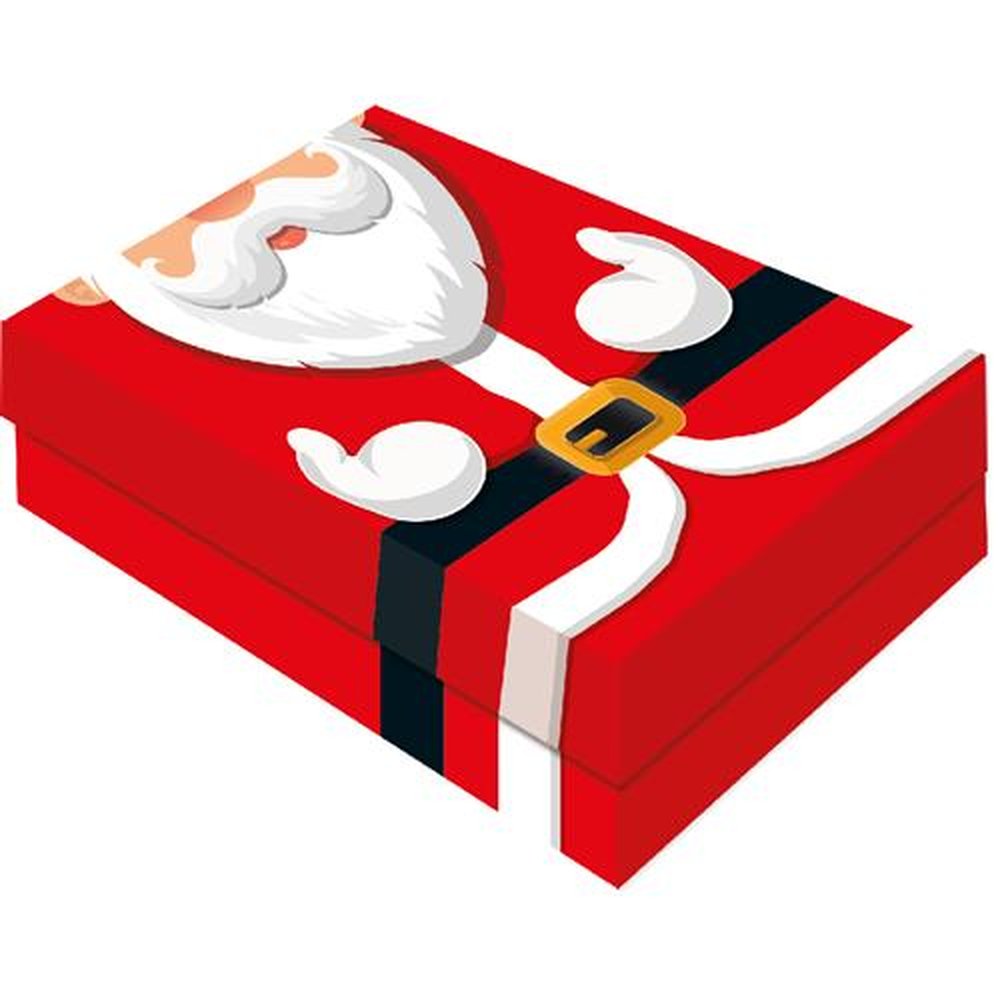 Caixa Presente Retangular M Papai Noel Natal