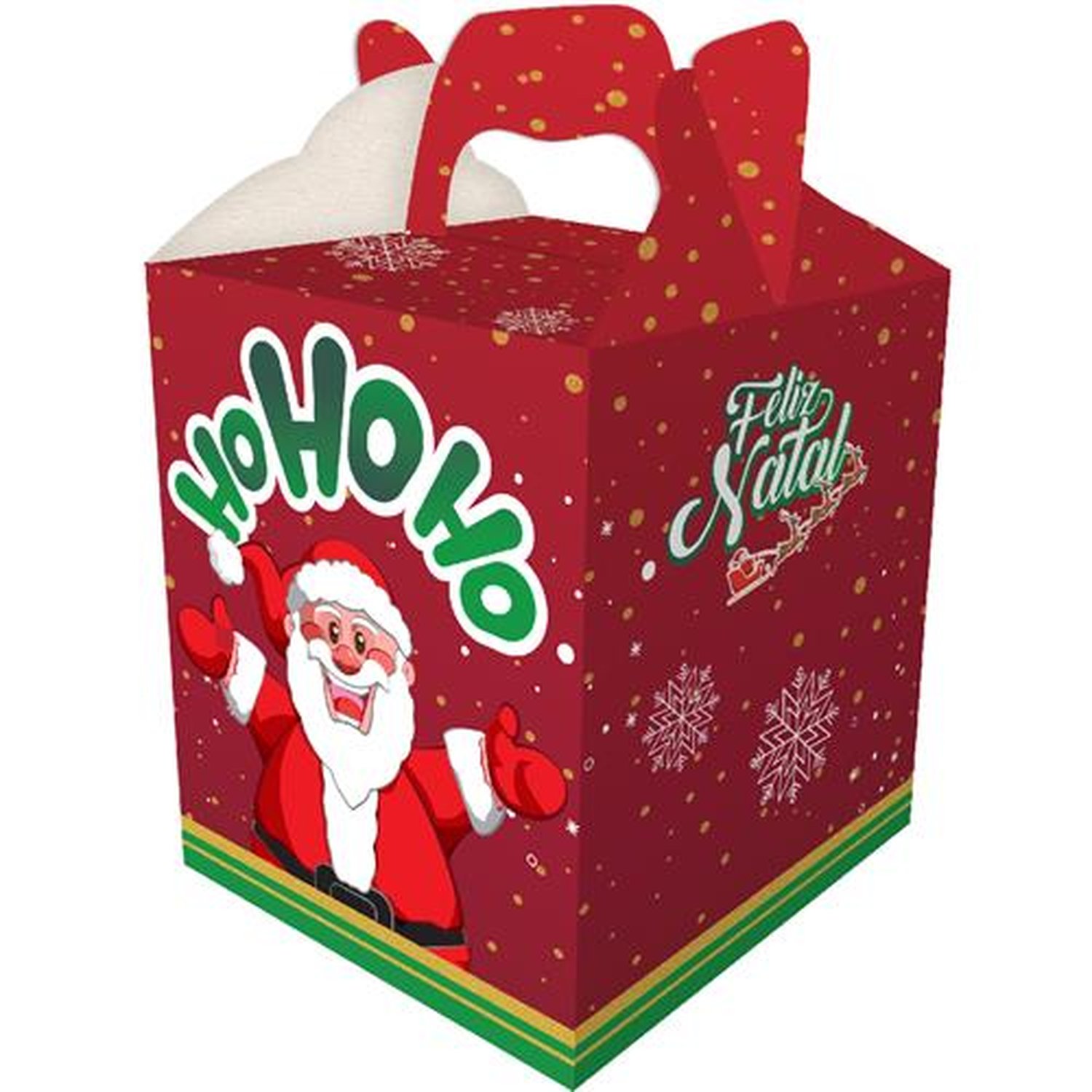 Caixa Presente Com Alca P Feliz Natal