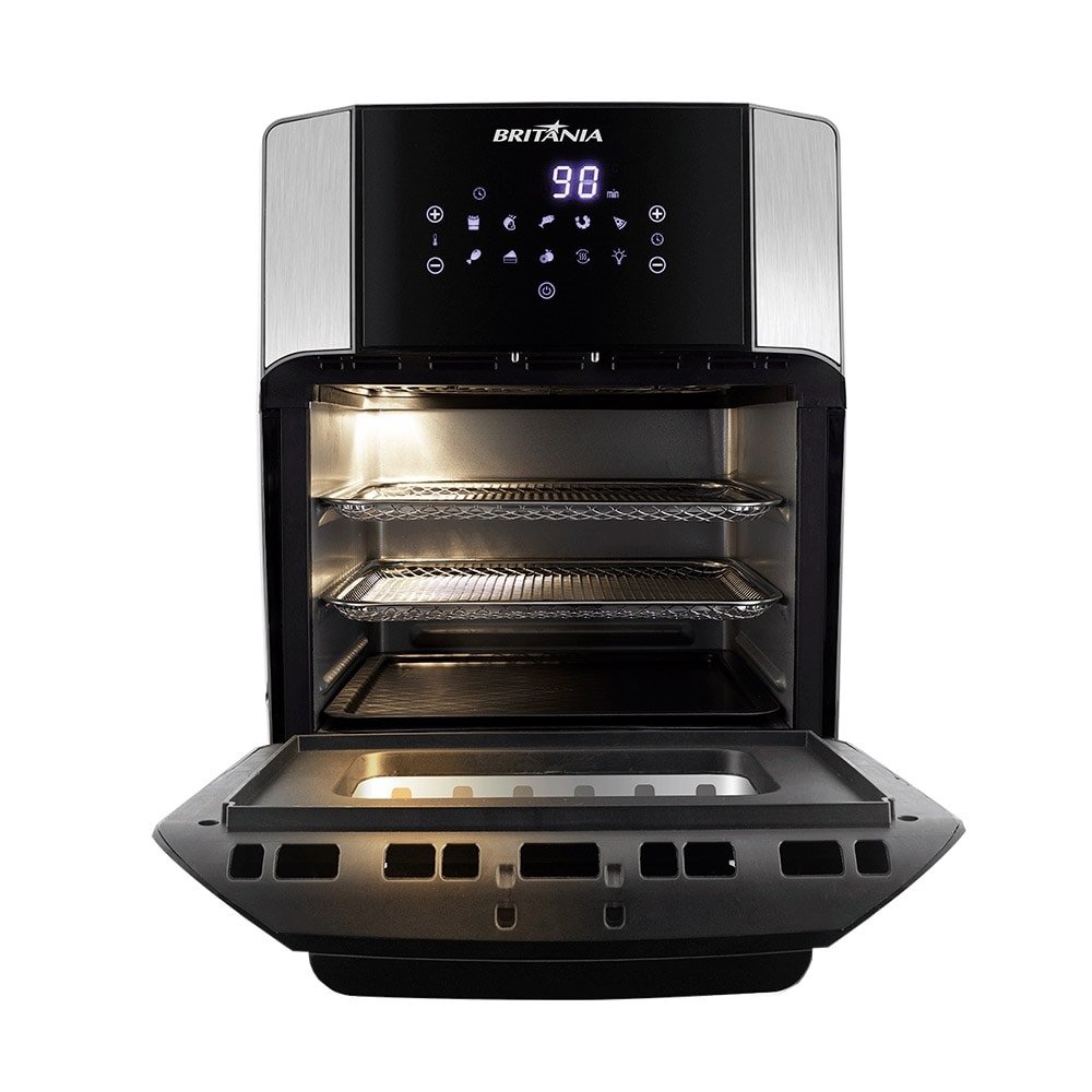 Fritadeira Air Fryer Britânia Oven BFR2100P - 12 Litros, 1800W, 4 em 1, Preto, 220V
