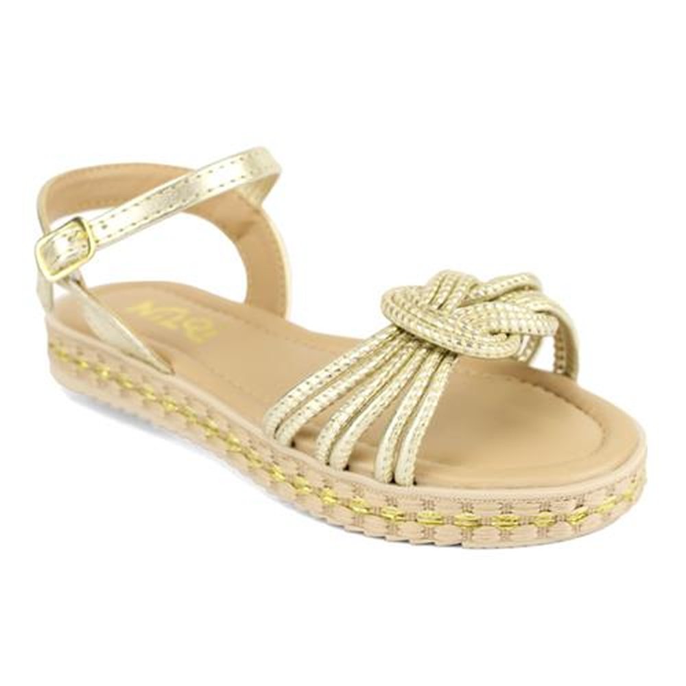 Sandália Infantil Trancada Nilqi Ouro Light - Grade 12 Pares - Numeração 28-34