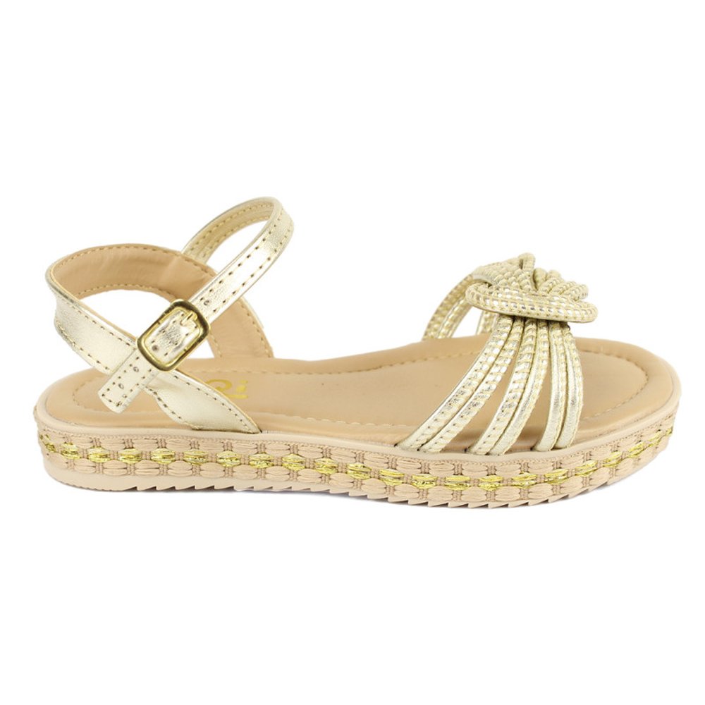 Sandália Infantil Trancada Nilqi Ouro Light - Grade 12 Pares - Numeração 28-34