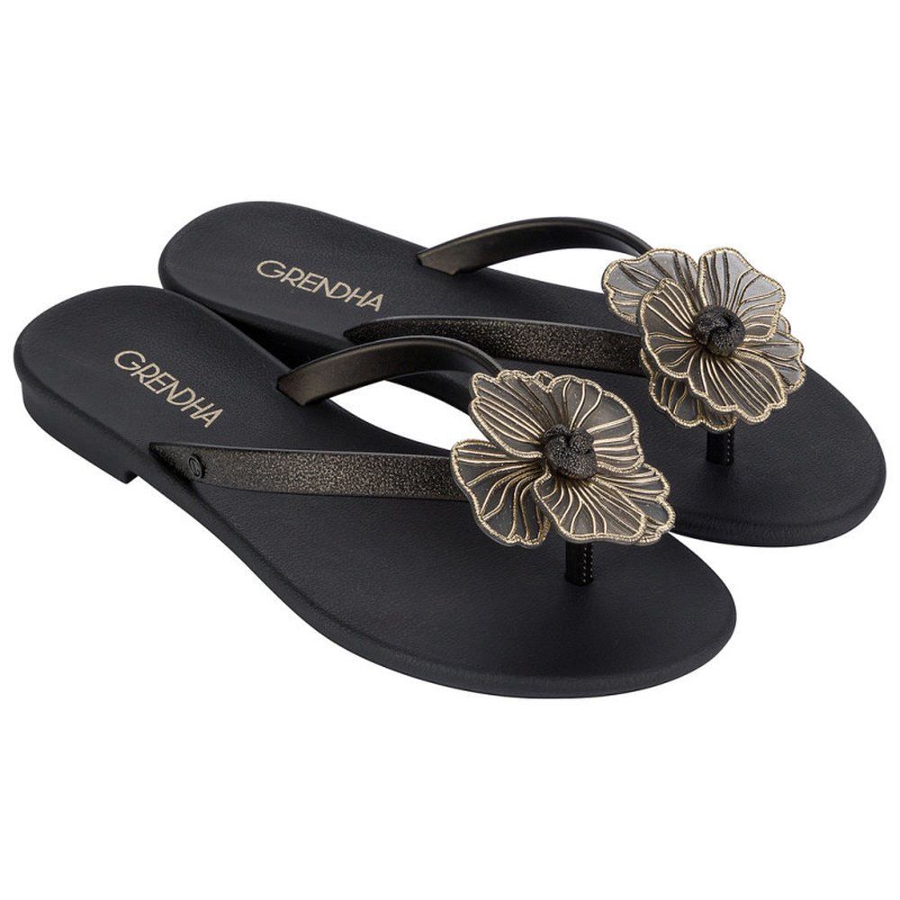Rasteirinha Grendha Cacau Flor 18842 (33-40) - Preto AT277
