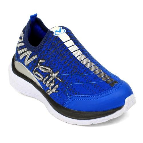 Tenis Infantil Via Vip Jogging Royal Branco Grade 12 Pares