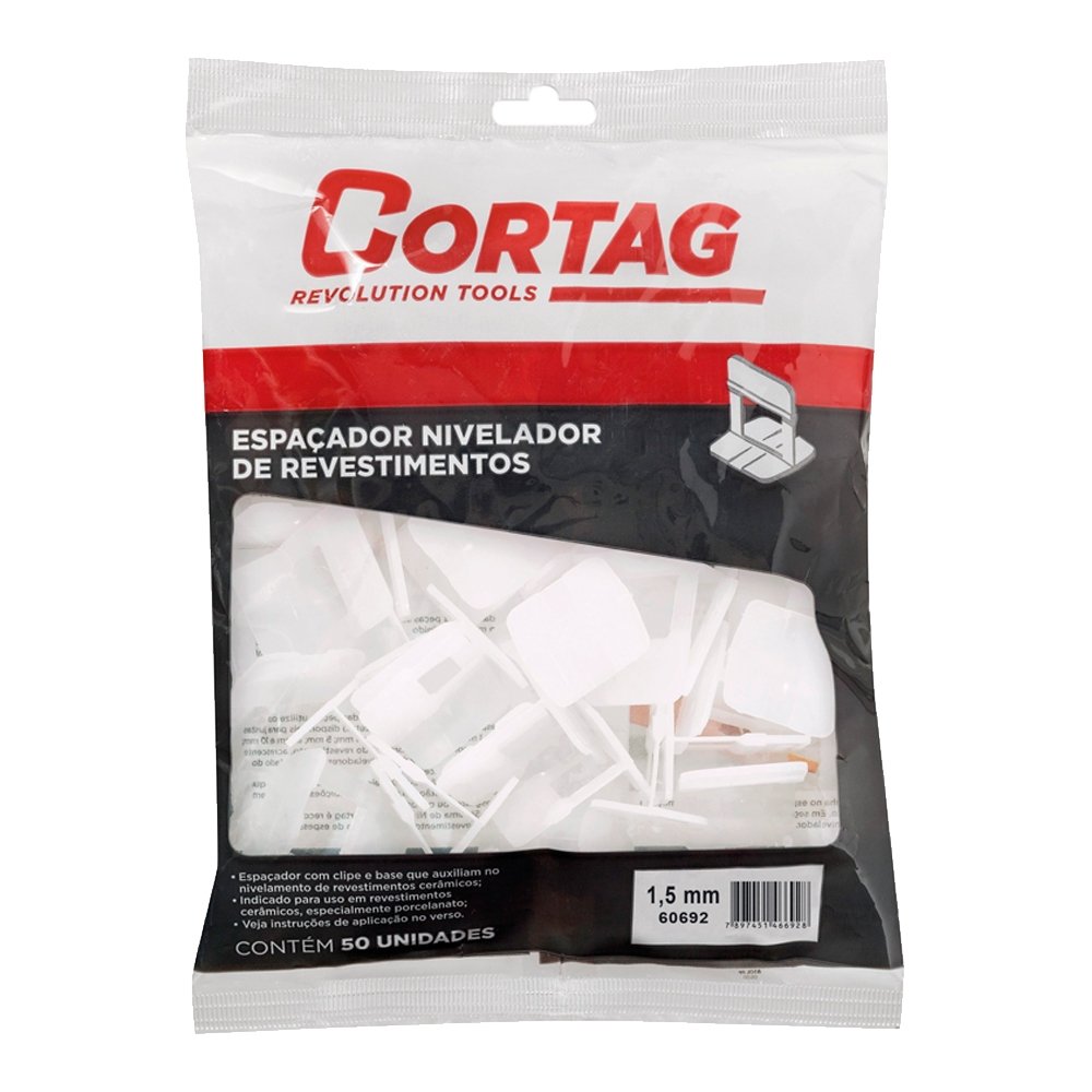 Espaçador/Nivelador Cortag Para Revestimento 1,5mm - 50 Unidades
