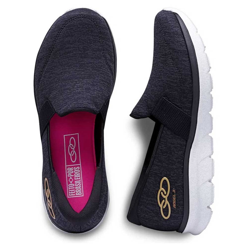 Tenis Adulto Olympikus Preto Dourado - Grade 12 Pares - Numeração 34-39