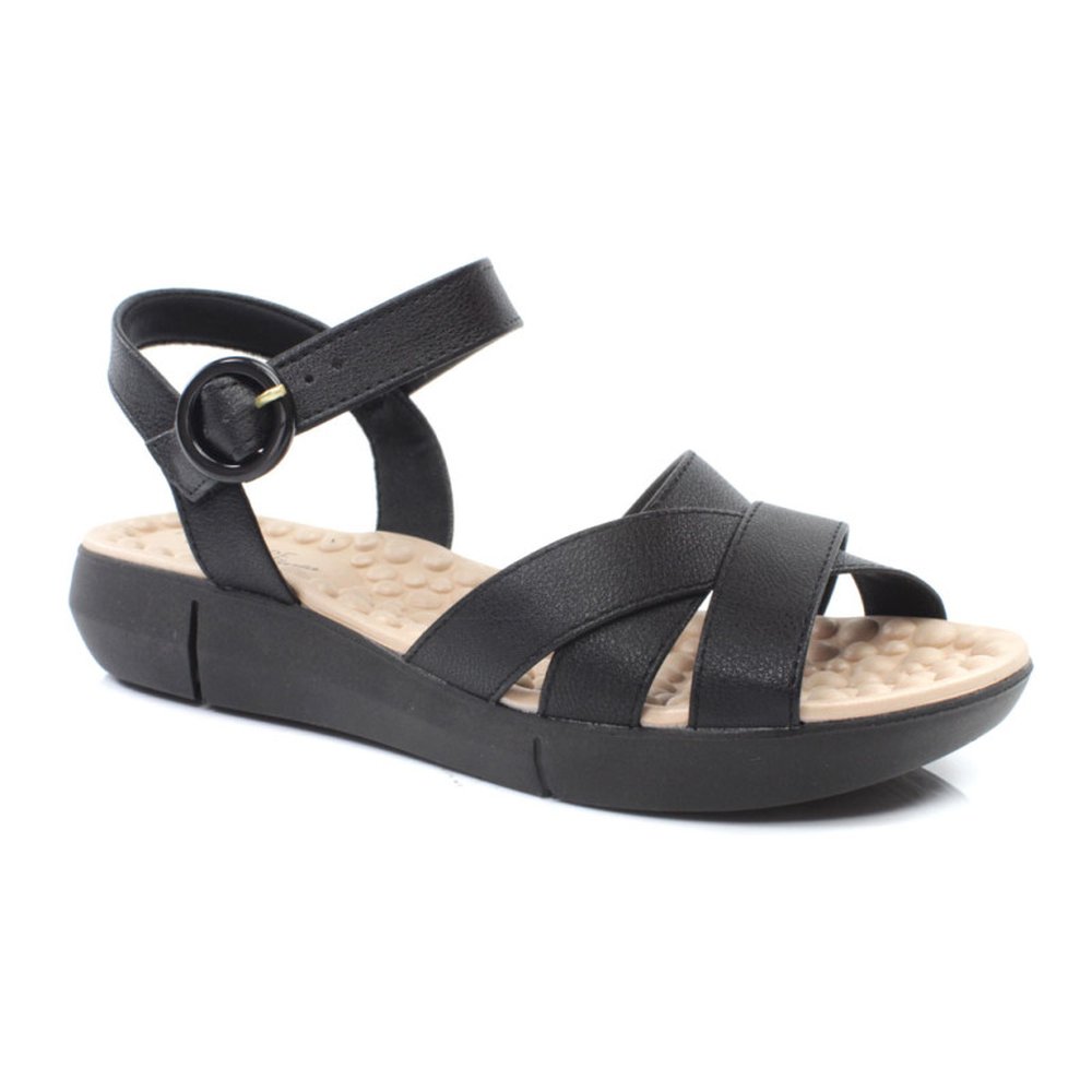Sandália Modare 7142.124 (34-39) Caixa com 8 Pares Napa 21736 - Preto 15745