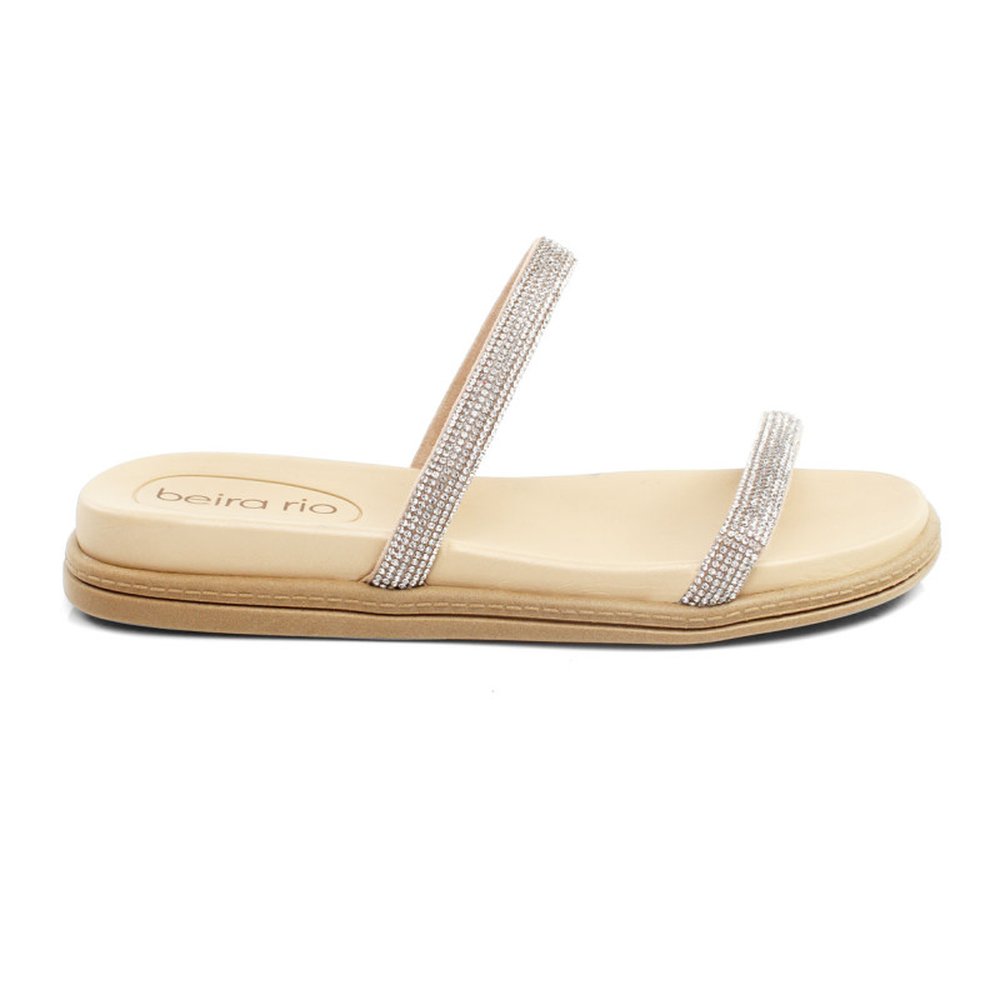 Rasteirinha Beira Rio 8488.105 (34-39) 7551 - Cristal Creme 86993