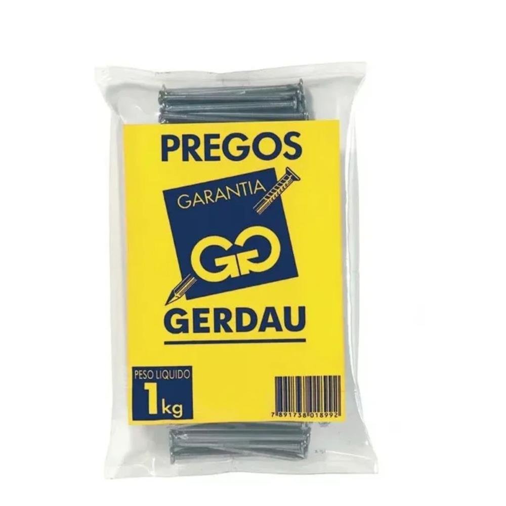 Prego Gerdau CC 15X27-2.1/2X13 Polido embalagem com 1Kg