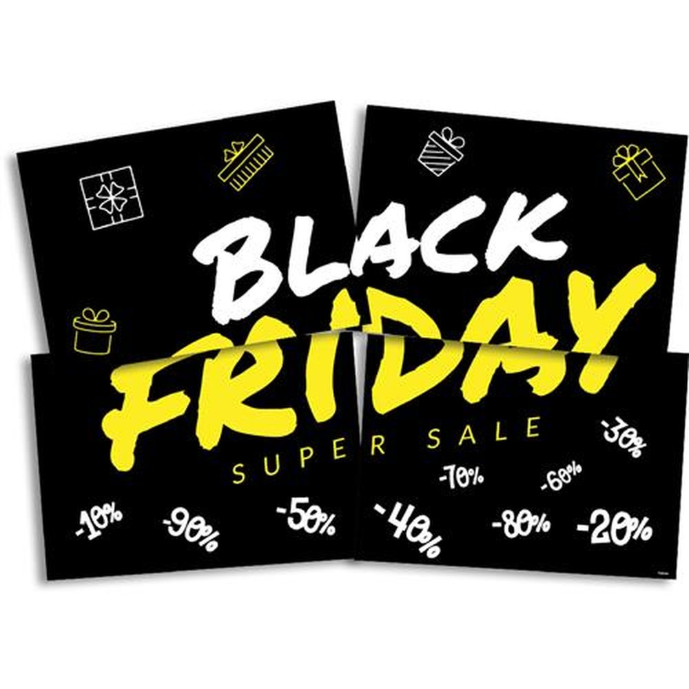 Painel 4 Laminas Black Friday