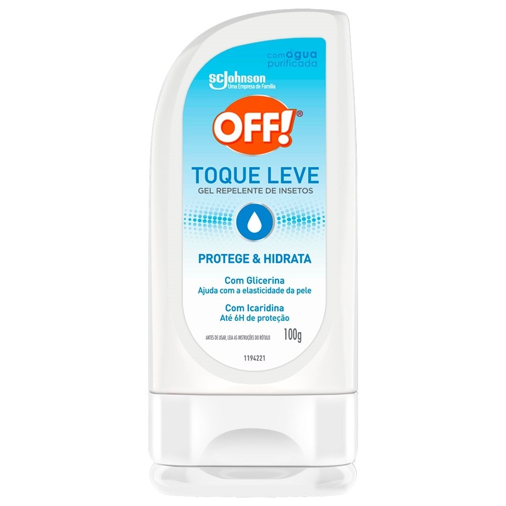 Repelente de Insetos Off Gel - Toque Leve Glicerina e Icaridina 100g