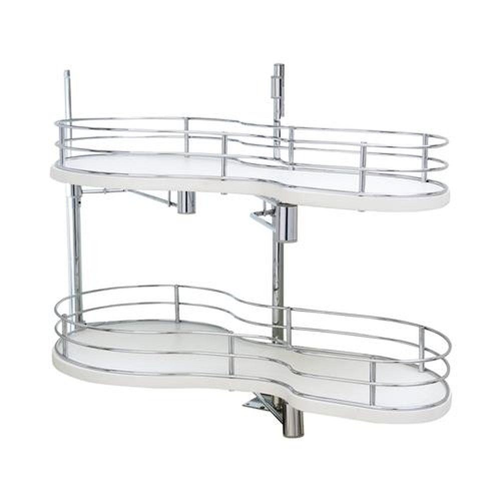 Conjunto de Prateleira Articulada para Canto Schmitt Cor Cromado