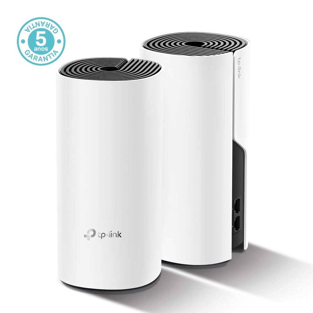 Roteador + Repetidor TP-Link AC1200 - 1167 Mbps, Dualband, Deco M4 Mash, 2 Antenas - Embalagem com 2 Unidades