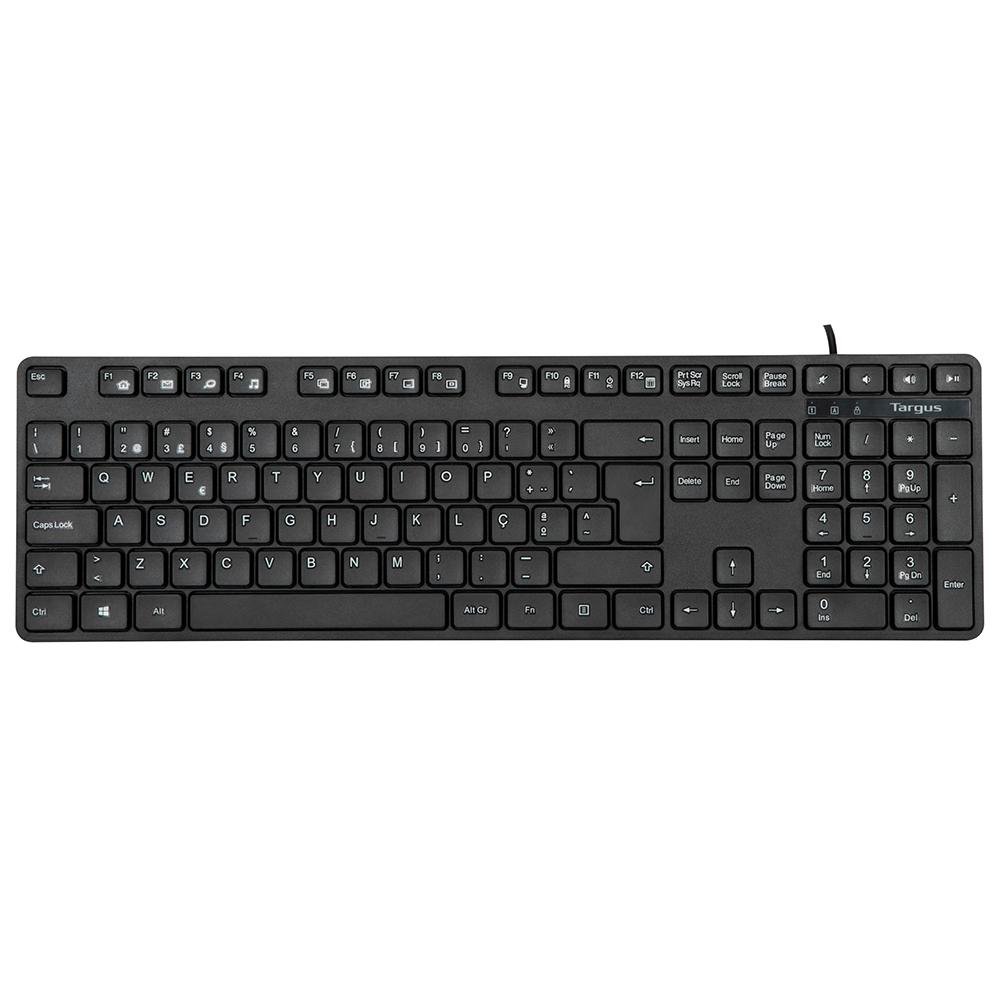 Teclado Com Fio Targus Com 108 Teclas ABNT Compatível com Windows e Mac USB - AKB30