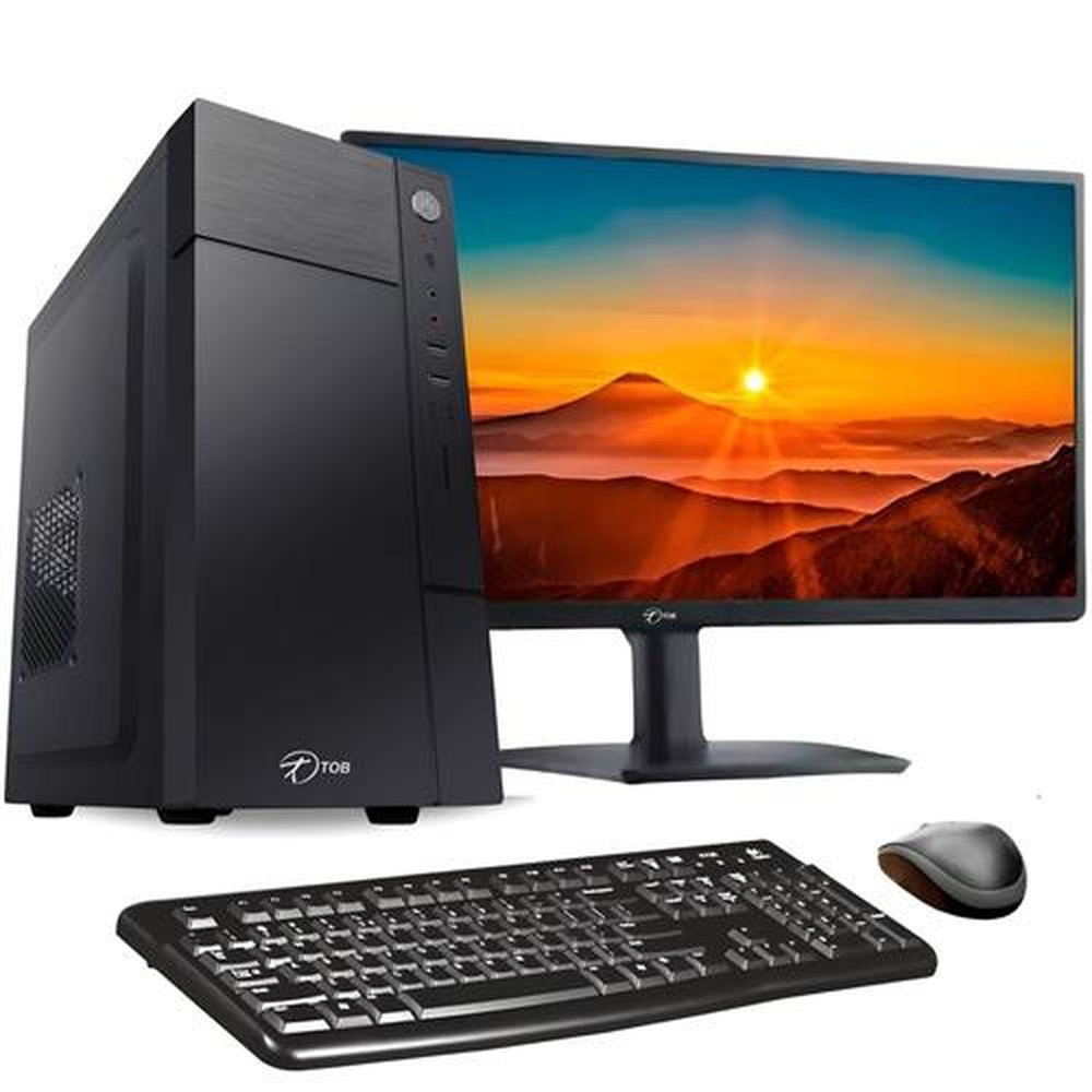 Computador Completo TOB Intel Core i5 4570 Memória 8GB SSD 480GB Teclado Mouse Win10 Trial + Monitor 21" Desktop PC CPU