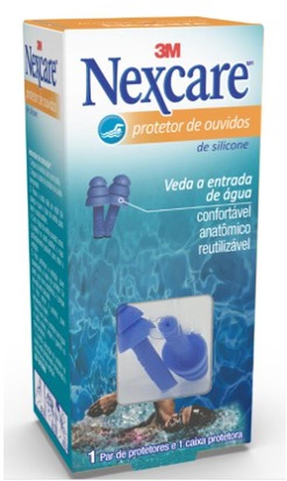 Protetor Auditivo 3M Nexcare Silicone Com 1 Par