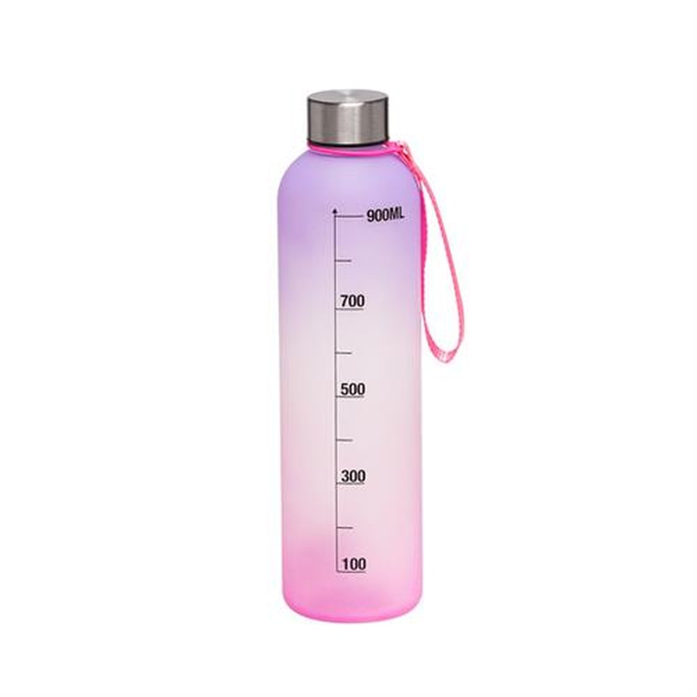 Garrafa De Água Com Graduação 1L Plasvale - Lilas Ametista