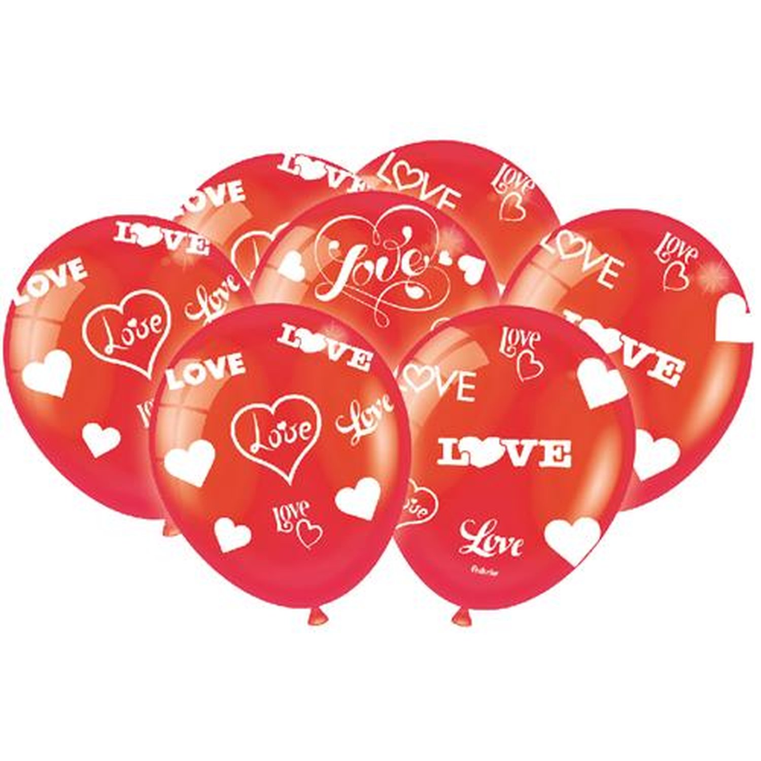 Balao Coracoes Love Vermelho Metallic