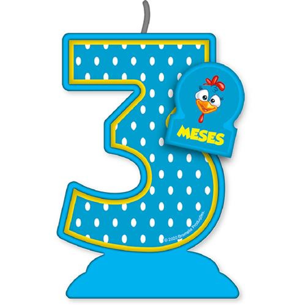 Vela Mesversario Galinha Pintadinha N 3