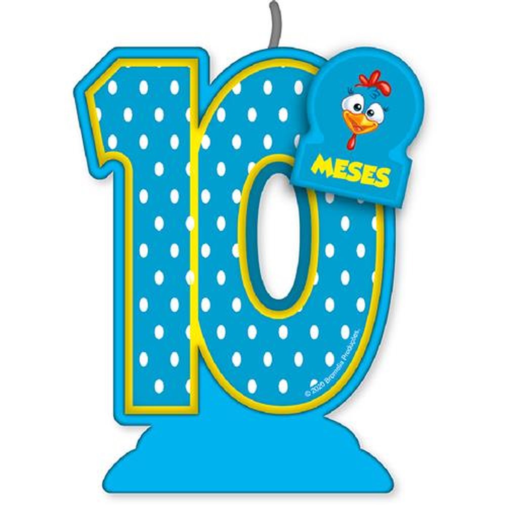 Vela Mesversario Galinha Pintadinha N 10