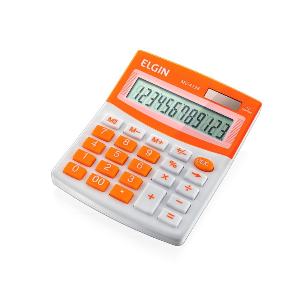 Calculadora de Mesa Elgin 12 digitos MV4128 Laranja