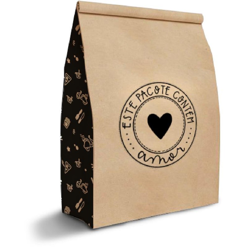 Saco Delivery Kraft Contem Amor M