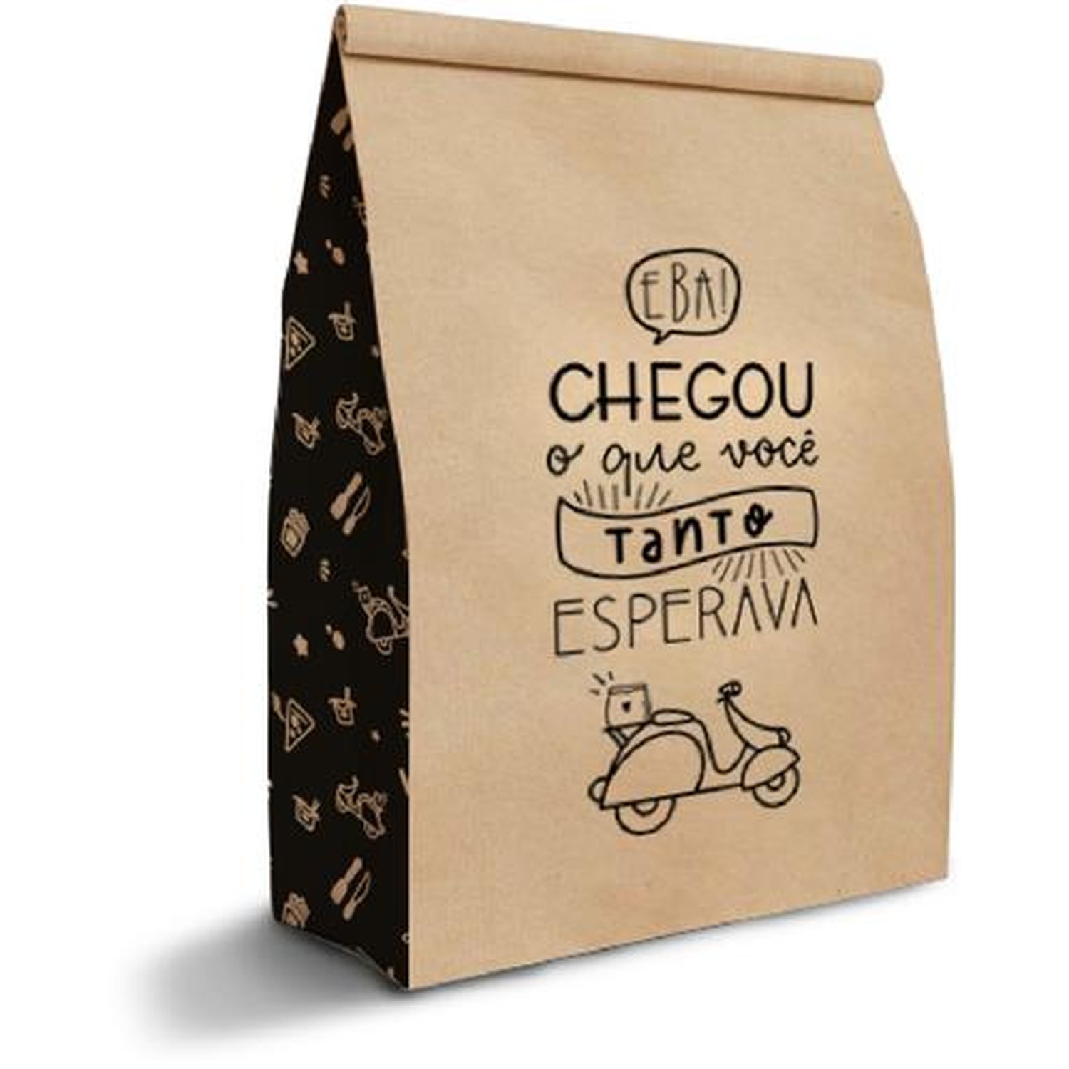 Saco Delivery Kraft Chegou M