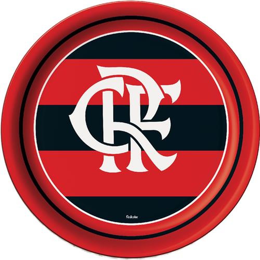 Prato Flamengo - Embalagem com 8 unidades.