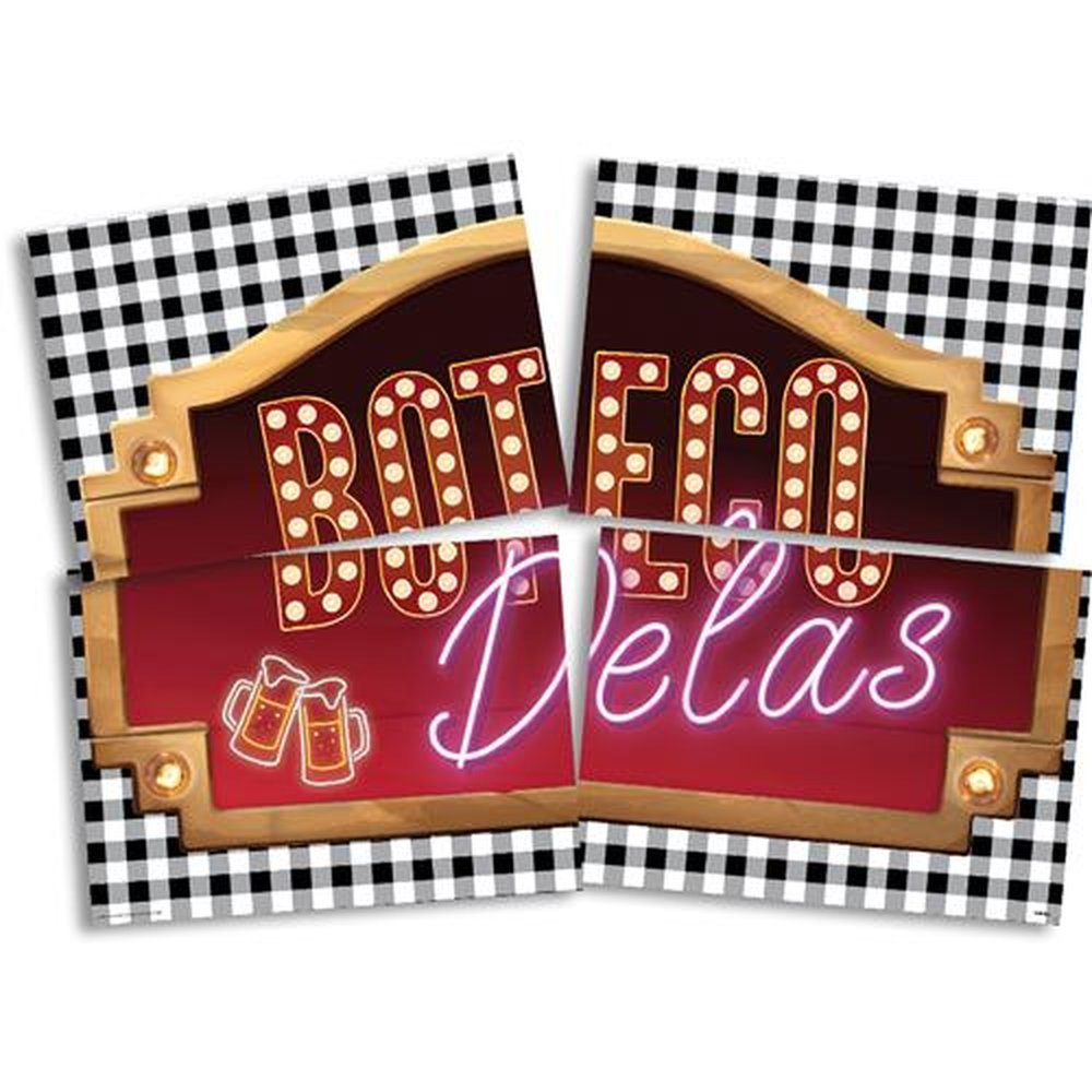 Painel 4 Laminas Boteco Delas