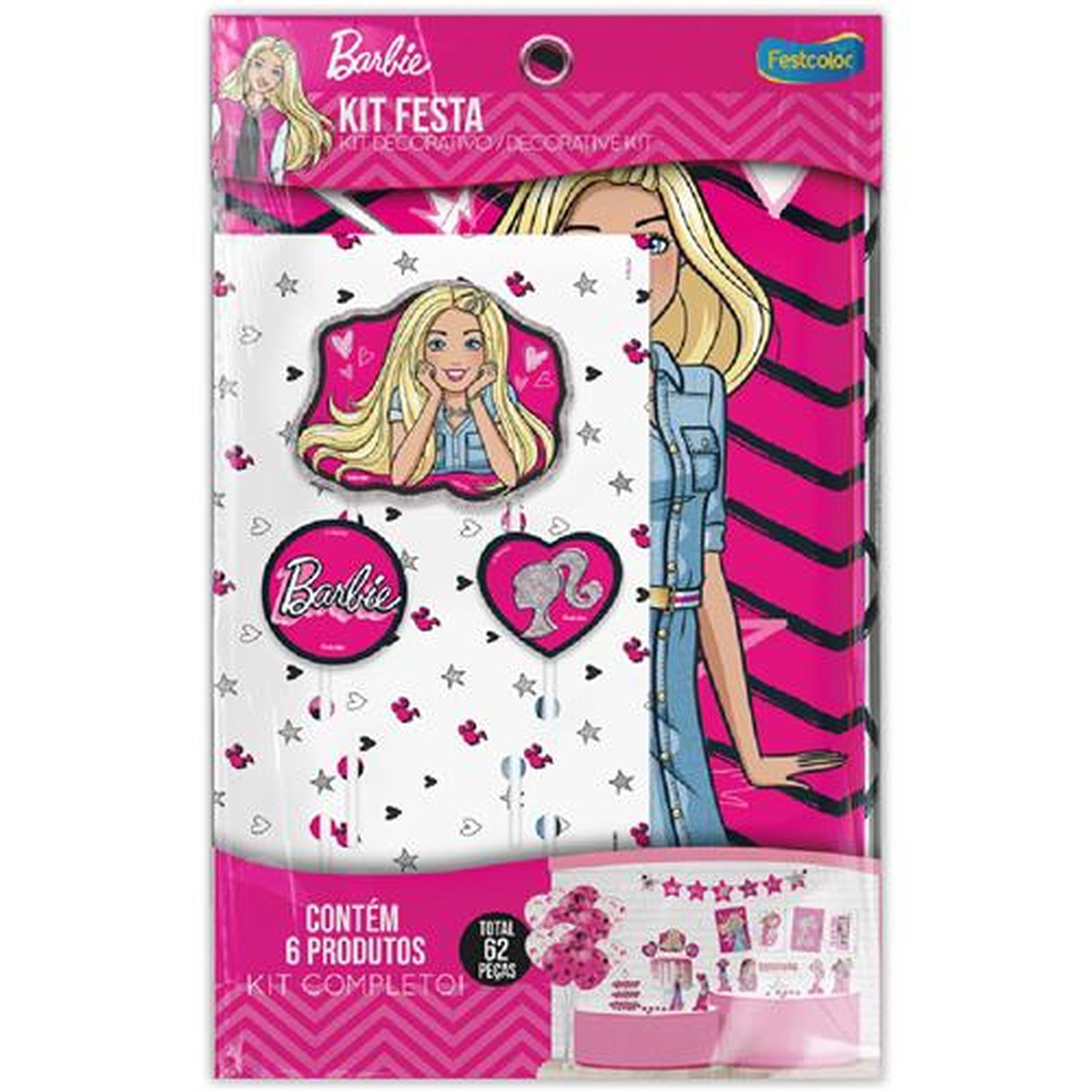 Kit Festa Barbie - Embalagem com 1 unidade.