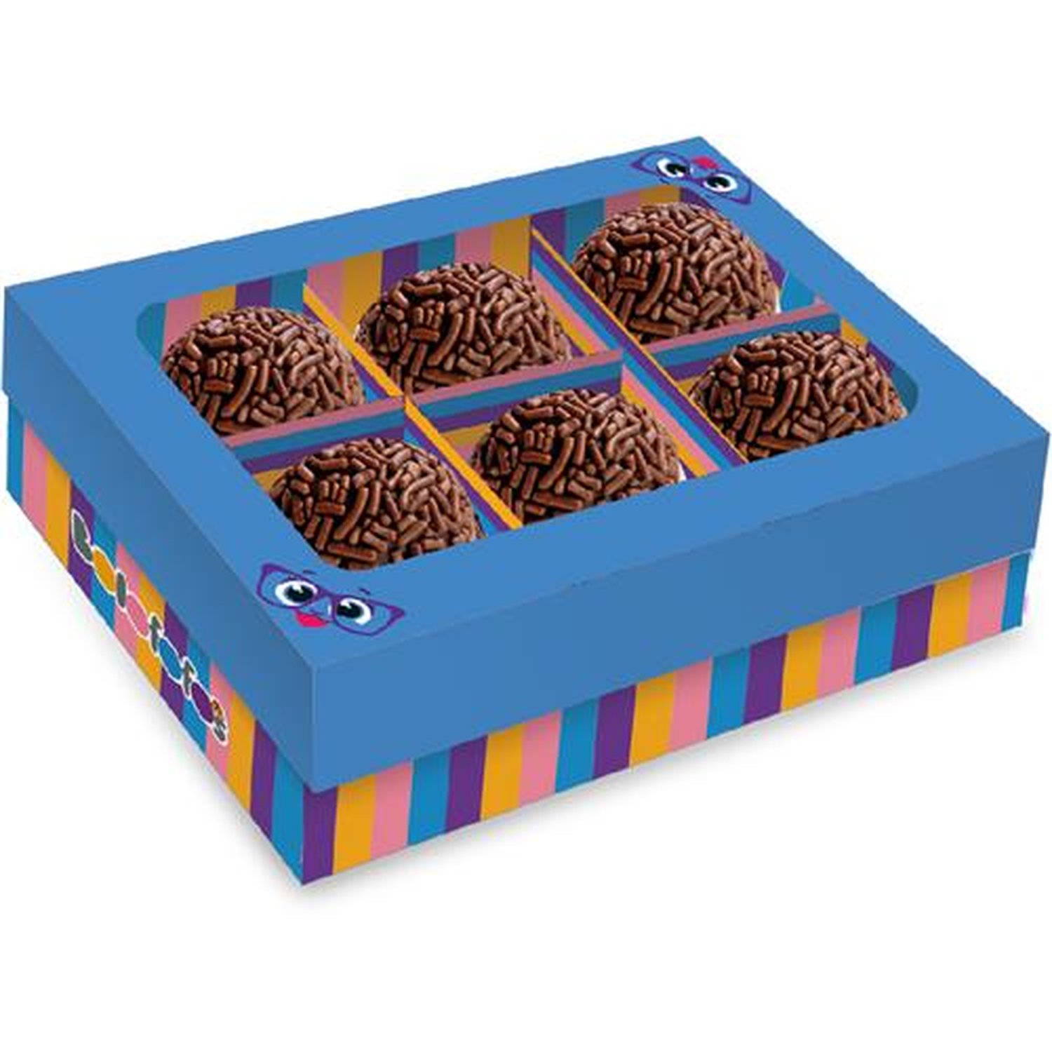 Caixa 6 Bombons Bolofofos