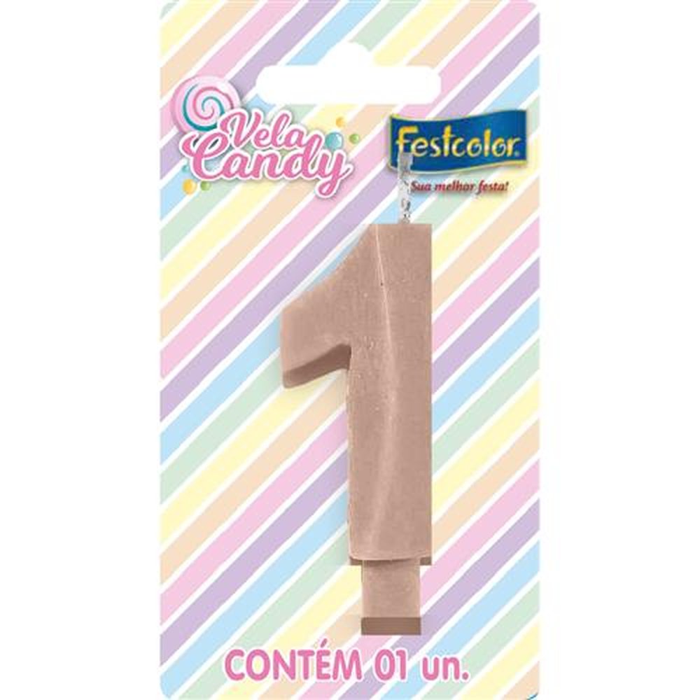 Vela Candy Salmao N 1