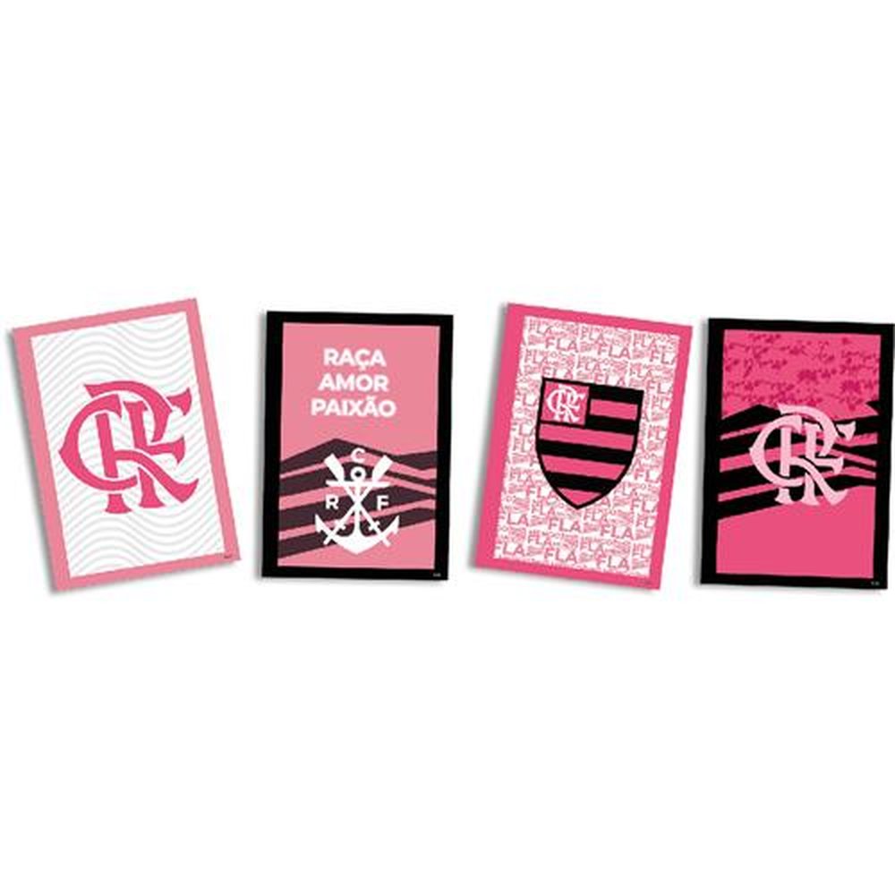 Quadros Decorativos Flamengo Rosa
