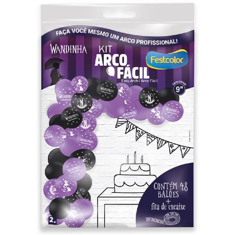 Kit Arco Facil de Baloes Wandinha