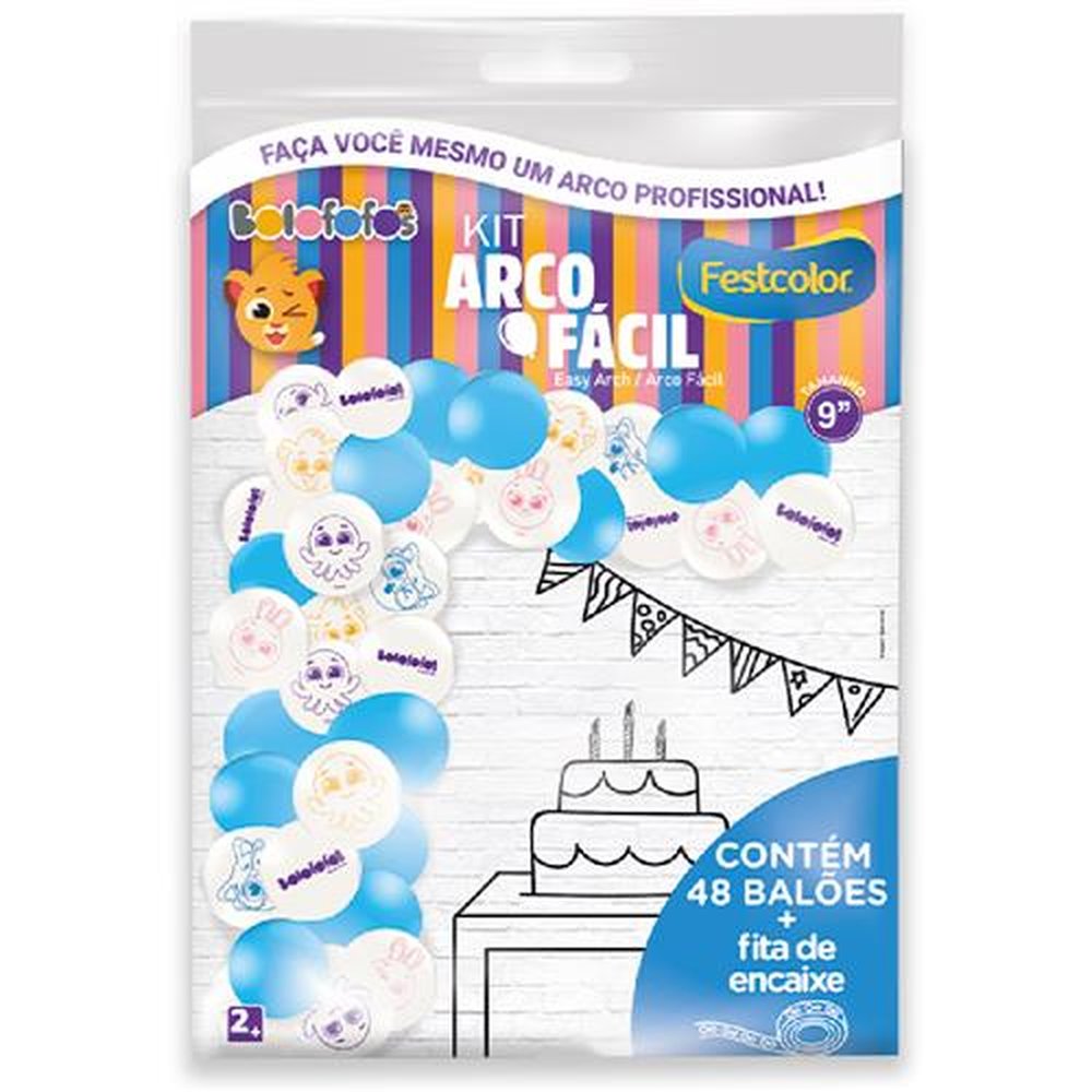 Kit Arco Facil de Baloes Bolofofos