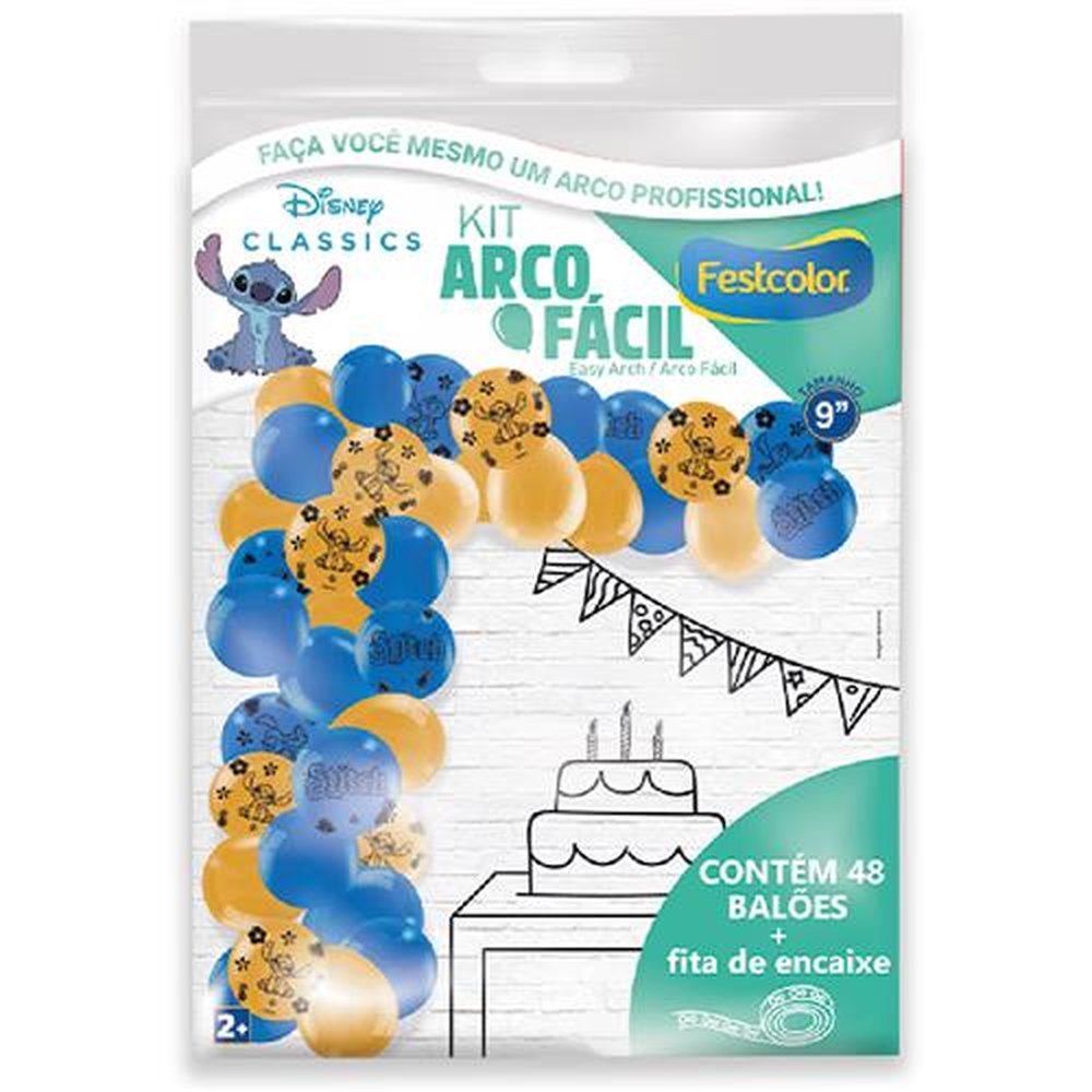 Kit Arco Facil de Baloes Stitch